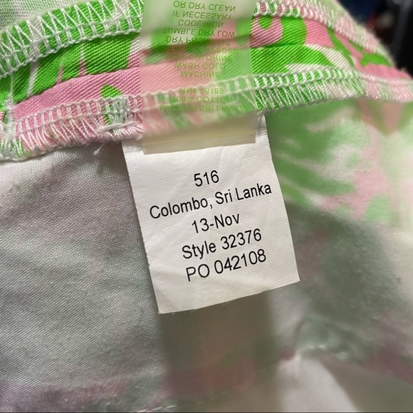 Lilly Pulitzer Callahan Shorts Sunnyside Lion Pink Green Print 5" Inseam 6 - Picture 4 of 4